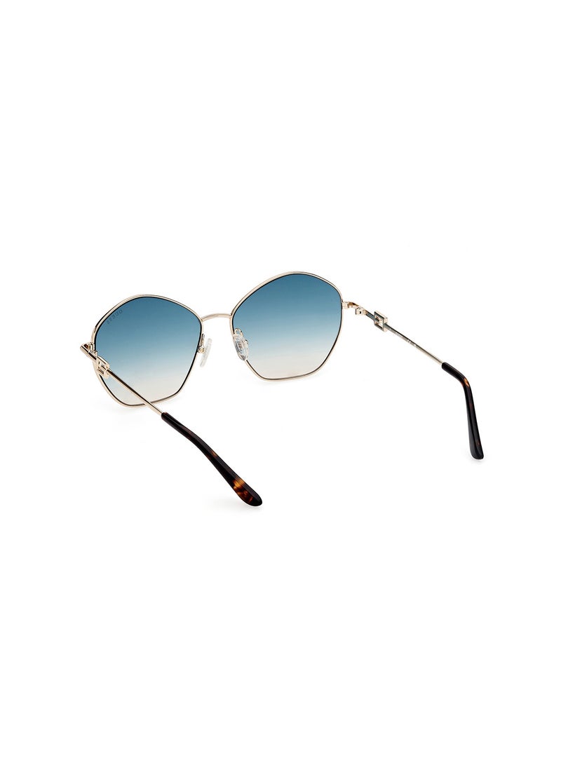 GUESS نظارات شمسية للنساء مع حماية من الأشعة فوق البنفسجية - GU790732P59 - حجم العدسة: 59 مم - Image 4